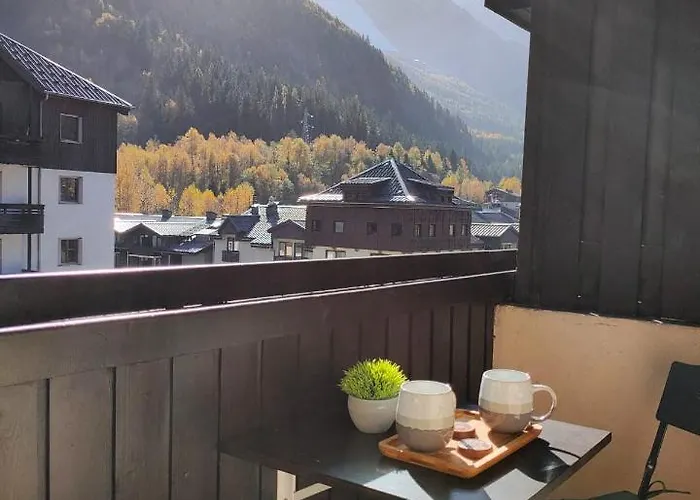 Superbe 2 Pieces, Centre Vue Mont-Blanc Avec Balcon Et Parking Gratuit