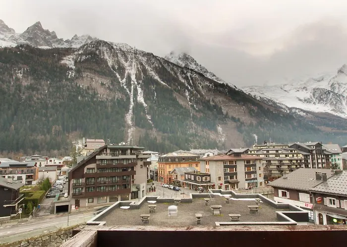 L\'Aiguille - Center Of Chamonix - View Mont-Blanc