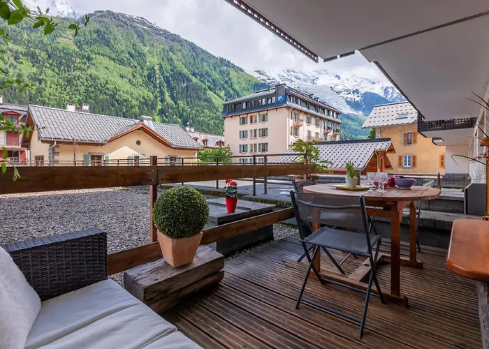 In The Center Of Chamonix With Views Of Mont Blanc