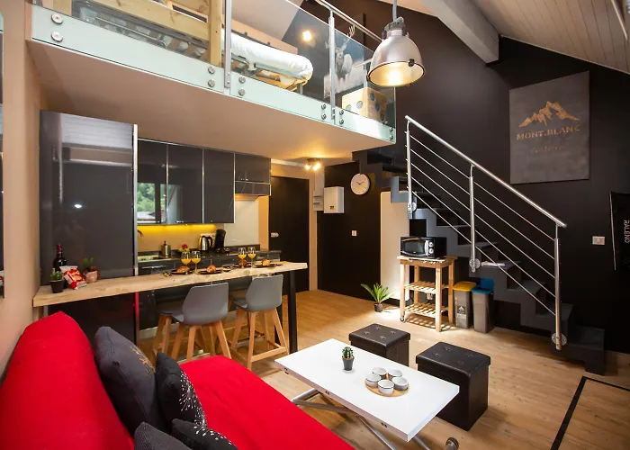 Les Barrats - Duplex - Central - Vue Mont-Blanc