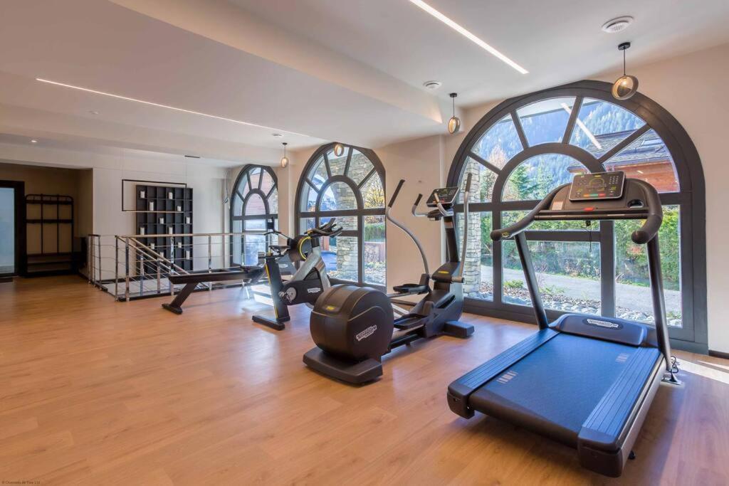 Apartment Modern 2br 5* Pool Gym Garage Mont-blanc View