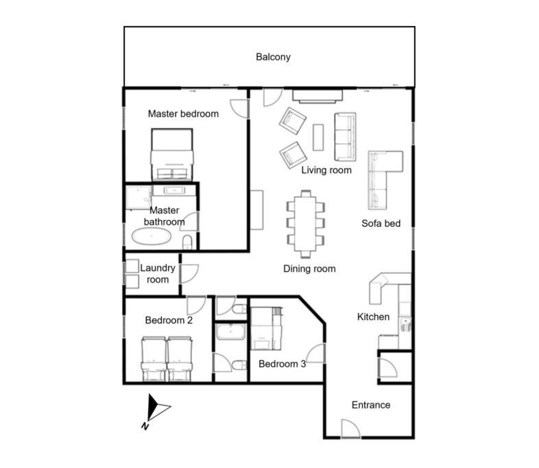 Spacious 3-bed In The Heart Of Apartment