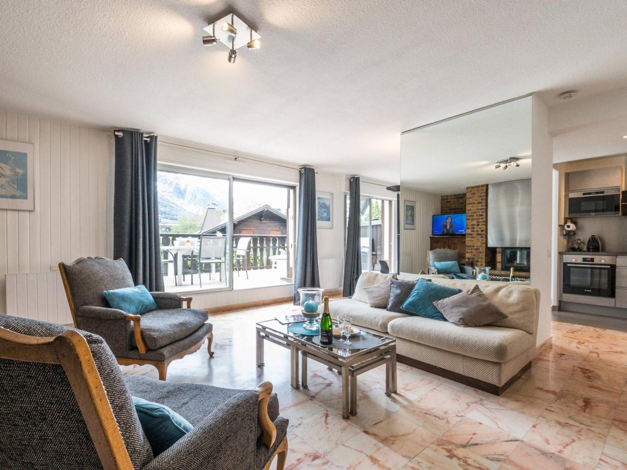 Apartment Grand Avec Terrasse Face Au Mont-blanc, Parking Et Wifi - Fr-1-343-173 Chamonix