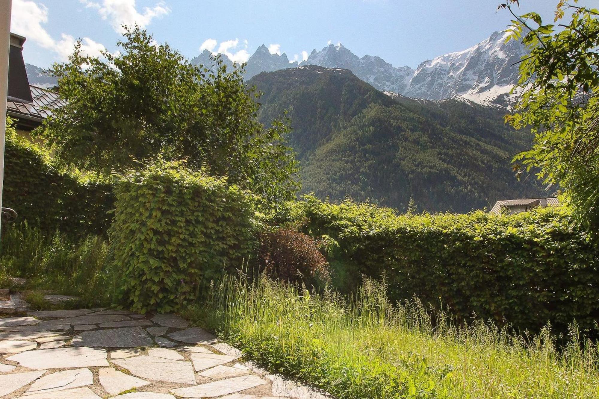 Les Alpins - Centre De - Renove Avec Jardin Et Vue Imprenable Sur Le Montblanc Chamonix