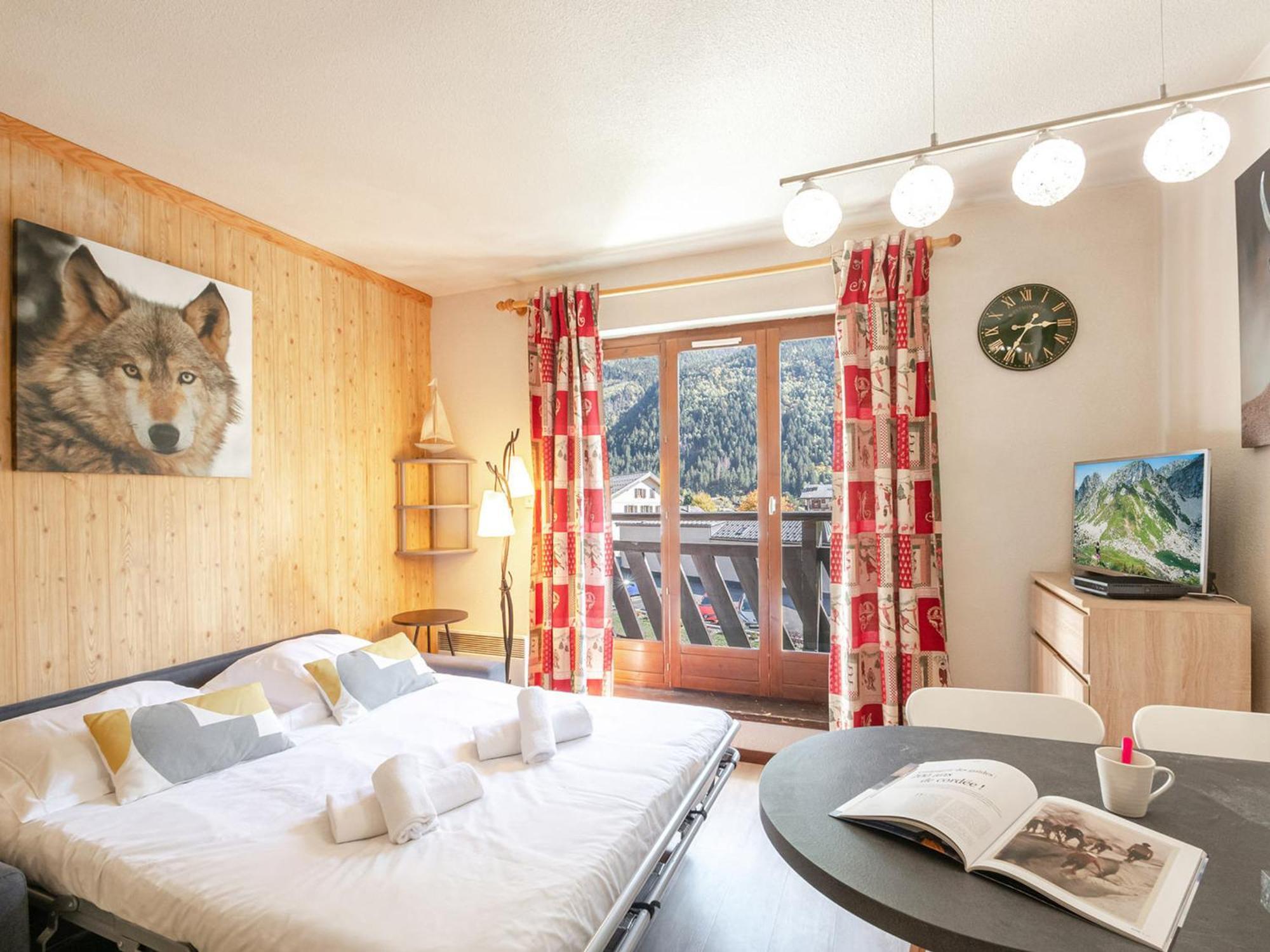 Apartment : Charmant, Balcon Vue Mont-blanc, Parking, Wifi, Animaux Acceptes - Fr-1-343-221 Chamonix