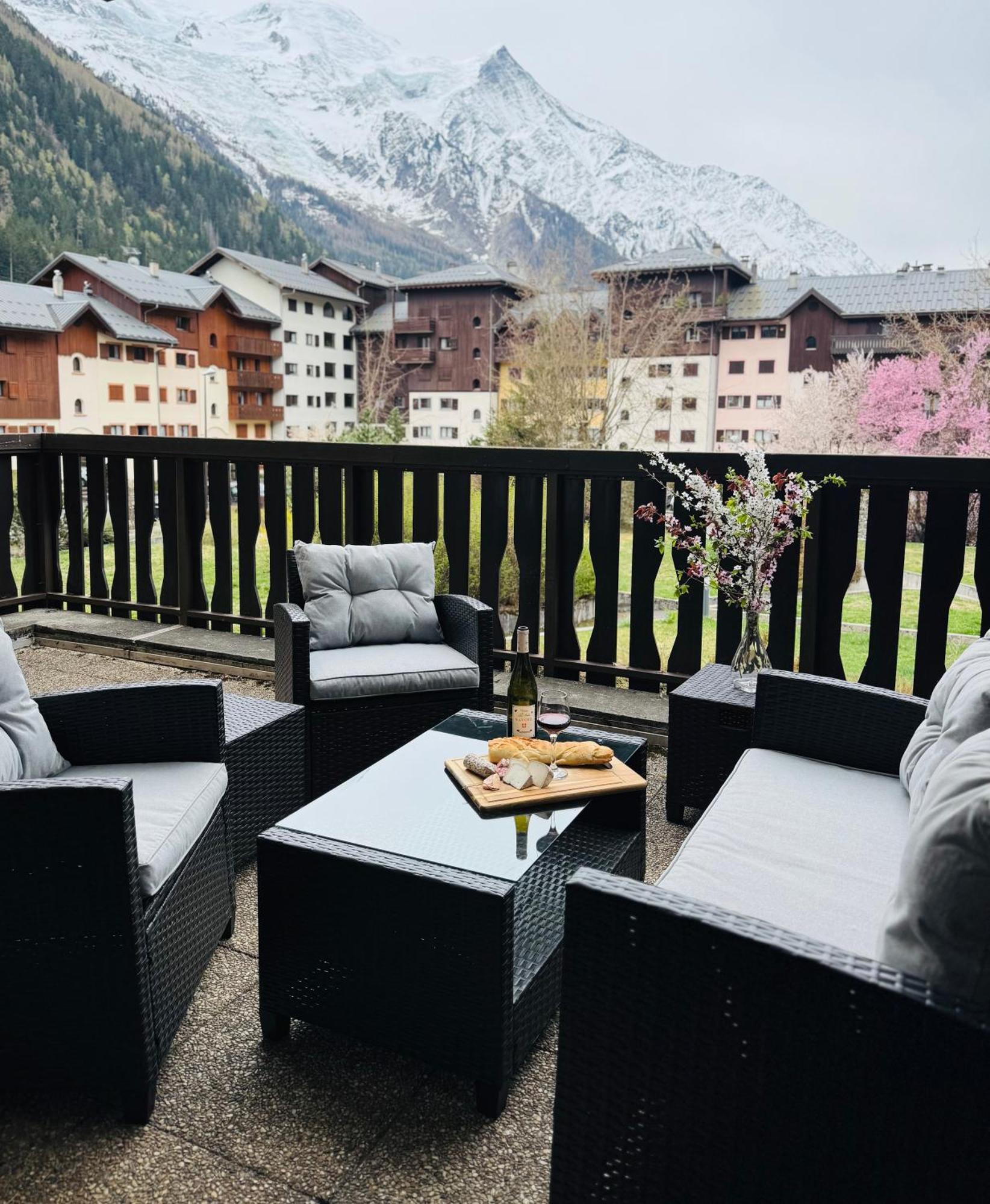 Vu Mont Blanc Parking Terrasse * Chamonix