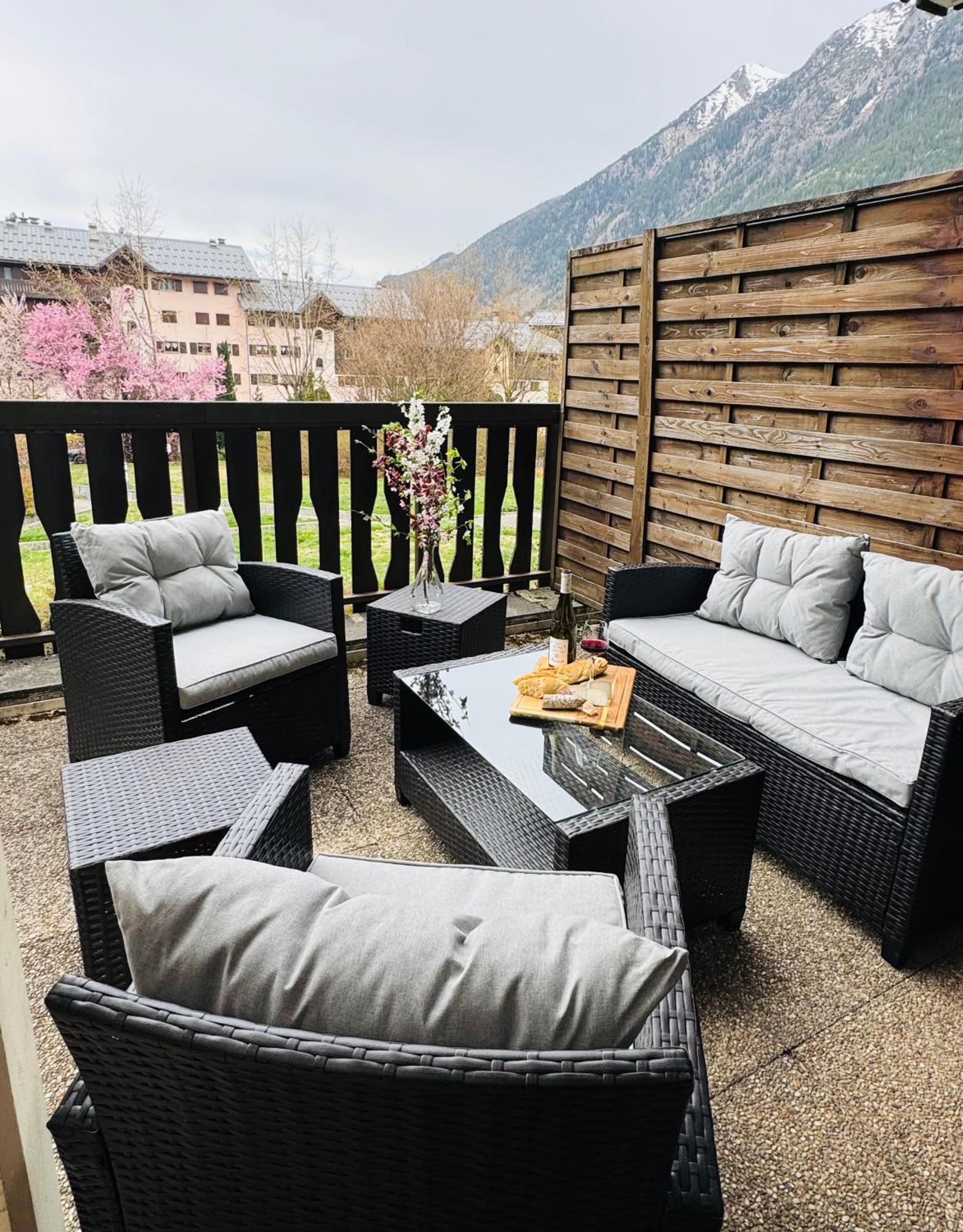 Vu Mont Blanc Parking Terrasse *