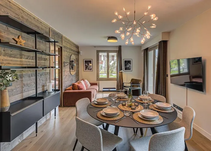White Pearl A05 Modern Apartment Chamonix Alpes Travel Sleeps 4 To 6